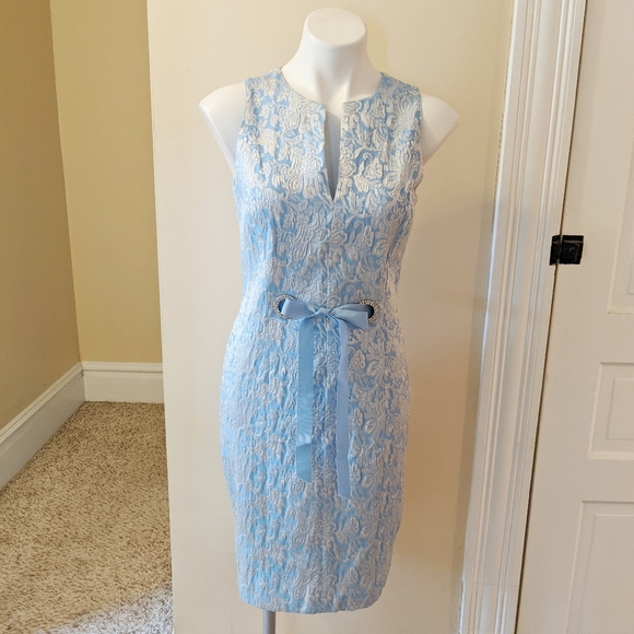 Chetta B Dresses & Skirts - Vintage Chetta B light blue and silver dress